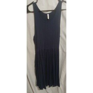 Longyuan Women’s Sleeveless   Maxi Dress  Navy Size S